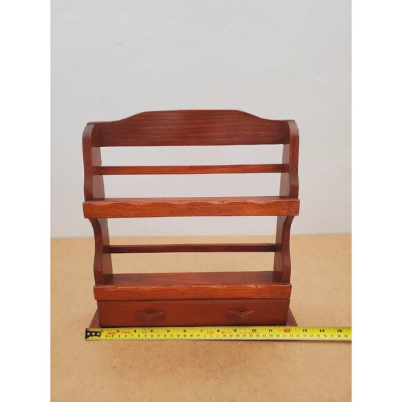 Wooden Spice Rack | Wall Mounted Spice Shelf | Spice Storage | Rustic Kitchen - Picture 6 of 10